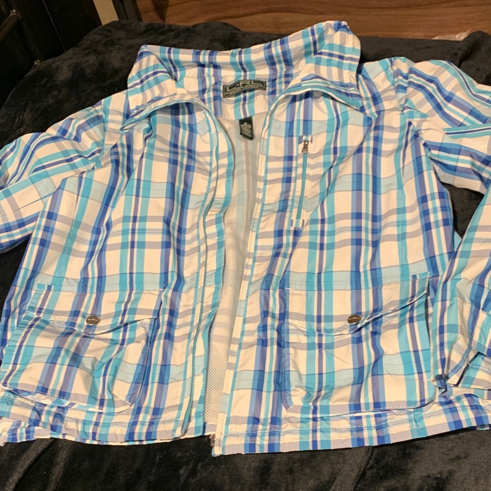 #502 “Lauren Ralph Lauren” Blue and White Plaid Jacket